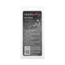 Stringi capezzoli con pendenti neri Stringi capezzoli con pendenti neri