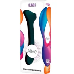 Vibratore + succhia clitoride Quiver verde Vibratore + succhia clitoride Quiver verde