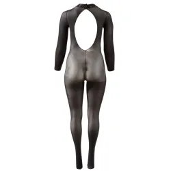 Tuta sexy velata nera apertura intima XL-2XL Tuta sexy velata nera apertura intima XL-2XL