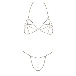 Completo intimo 2 pz catena e strass Cottelli Completo intimo 2 pz catena e strass Cottelli