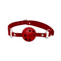 Bavaglio BDSM traspirante Discretion rosso