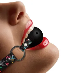 Ball Gag traspirante Old School Tattoo nera Ball Gag traspirante Old School Tattoo nera