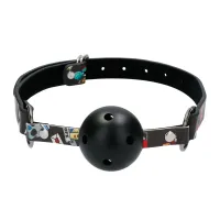 Ball Gag traspirante Old School Tattoo nera