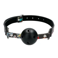 Ball Gag traspirante Old School Tattoo nera Ball Gag traspirante Old School Tattoo nera