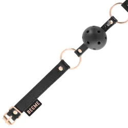 Ball gag traspirante nero dorato Begme Ball gag traspirante nero dorato Begme