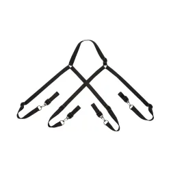 Set Costrittivo BDSM collo braccia gambe nero Set Costrittivo BDSM collo braccia gambe nero