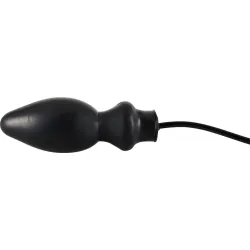 Plug anale lattice gonfiabile nero 20 cm Plug anale lattice gonfiabile nero 20 cm