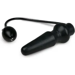 Plug anale lattice gonfiabile nero 20 cm Plug anale lattice gonfiabile nero 20 cm
