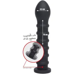 Fallo per macchina sesso Ribbed Dong 19 cm Fallo per macchina sesso Ribbed Dong 19 cm
