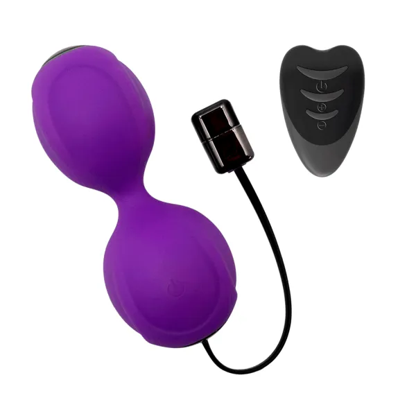 Palline vaginali vibranti Kegel viola