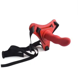 Cintura strapon e fallo Active rossa 12 cm Cintura strapon e fallo Active rossa 12 cm