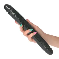 Dildo doppio Axe nero 33 cm
