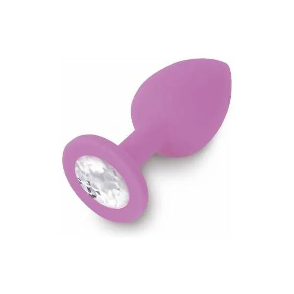 Plug anale silicone viola con pietra S