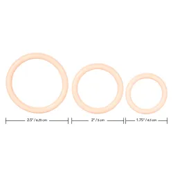 Anelli fallici gomma Tri-Rings rosa 3 pz Anelli fallici gomma Tri-Rings rosa 3 pz