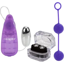 Kit vaginale Palline e ovetto vibrante viola Kit vaginale Palline e ovetto vibrante viola