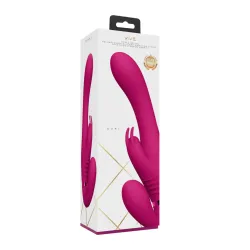 Vibratore rabbit strapon indossabile fucsia Vibratore rabbit strapon indossabile fucsia