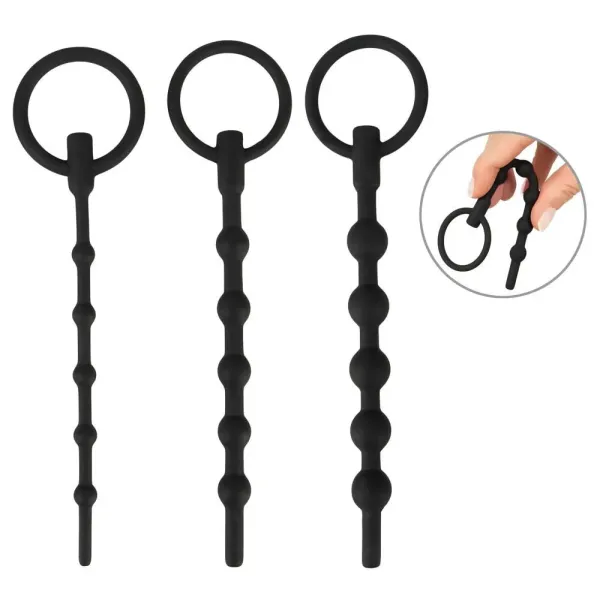 Set 3 Sonde dilatatori di Uretra nere