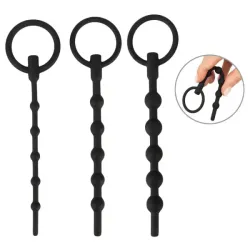 Set 3 Sonde dilatatori di Uretra nere Set 3 Sonde dilatatori di Uretra nere