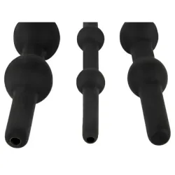 Set 3 Sonde dilatatori di Uretra nere Set 3 Sonde dilatatori di Uretra nere