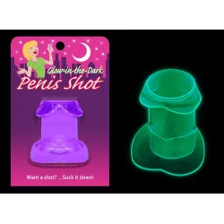 Bicchierino a pene Glow in the Dark viola Bicchierino a pene Glow in the Dark viola