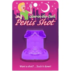 Bicchierino a pene Glow in the Dark viola Bicchierino a pene Glow in the Dark viola
