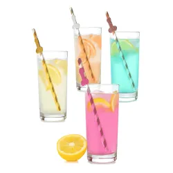 Cannucce divertenti glitterate pene 8 pz Cannucce divertenti glitterate pene 8 pz