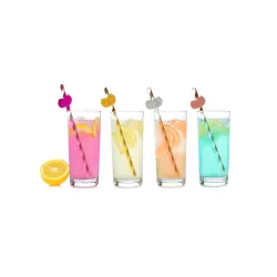 Cannucce divertenti glitterate tette 8 pz Cannucce divertenti glitterate tette 8 pz