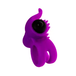 Anello fallico doppio vibrante Lastic viola Anello fallico doppio vibrante Lastic viola