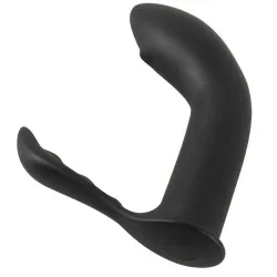 Stimolatore prostatico doppio nero 14 cm Stimolatore prostatico doppio nero 14 cm