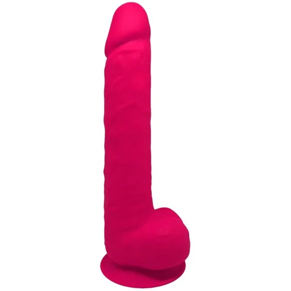 Fallo jumbo realistico ventosa 38 cm fucsia