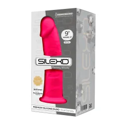 Dildo realistico ventosa SILEXD fuxia 22.8 cm Dildo realistico ventosa SILEXD fuxia 22.8 cm