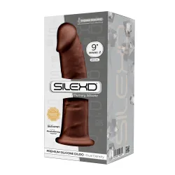Dildo realistico ventosa SILEXD brown 22.8 cm Dildo realistico ventosa SILEXD brown 22.8 cm