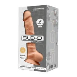 Dildo realistico testicoli SILEXD chiaro 23cm Dildo realistico testicoli SILEXD chiaro 23cm
