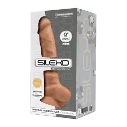 Dildo realistico testicoli SILEXD caram 23 cm Dildo realistico testicoli SILEXD caram 23 cm