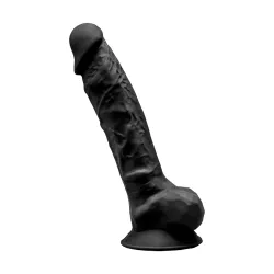 Dildo realistico testicoli SILEXD nero 23 cm Dildo realistico testicoli SILEXD nero 23 cm
