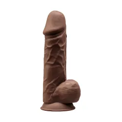Dildo realistico testicoli SILEX brown 21.5cm Dildo realistico testicoli SILEX brown 21.5cm