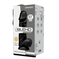 Dildo realistico testicoli SILEX nero 21.5 cm Dildo realistico testicoli SILEX nero 21.5 cm