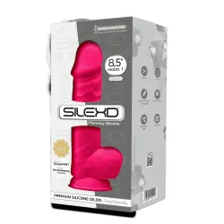 Dildo realistico testicoli SILEX fuxia 21.5cm Dildo realistico testicoli SILEX fuxia 21.5cm