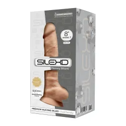 Dildo realistico testicoli SILEXD carne 20 cm Dildo realistico testicoli SILEXD carne 20 cm
