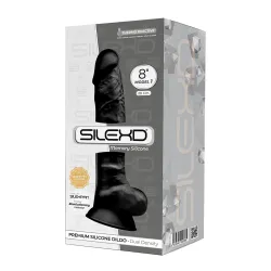 Dildo realistico testicoli SILEXD nero 20 cm Dildo realistico testicoli SILEXD nero 20 cm