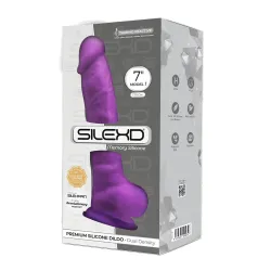 Dildo realistico testicoli SILEX viola 17.5cm Dildo realistico testicoli SILEX viola 17.5cm