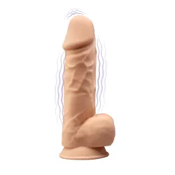 Vibratore realistico testicoli carne 21.5 cm Vibratore realistico testicoli carne 21.5 cm