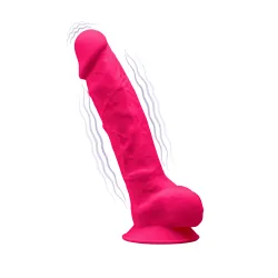 Vibratore realistico testicoli fuxia 20 cm Vibratore realistico testicoli fuxia 20 cm