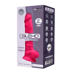 Vibratore realistico testicoli fuxia 20 cm Vibratore realistico testicoli fuxia 20 cm