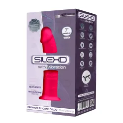 Vibratore realistico SILEXD fucsia 17,5 cm Vibratore realistico SILEXD fucsia 17,5 cm