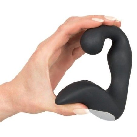 Vibratore prostatico nero in silicone