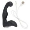 Vibratore prostatico nero in silicone Vibratore prostatico nero in silicone