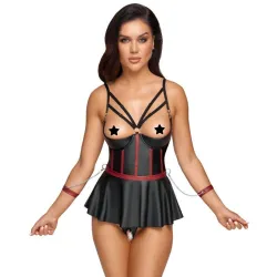 Abito bondage aperto con perizoma Cottelli