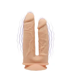 Vibratore doppio dildo Silexpan pelle chiara Vibratore doppio dildo Silexpan pelle chiara