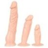 Kit 3 dildo realistici morbidi pelle chiara